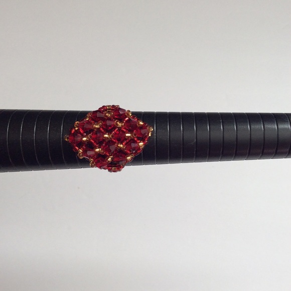 HANDMADE RING SIZE 11COLOR RED AND YELLOW - Picture 1 of 6